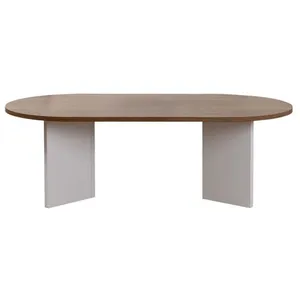 Table basse en bois Sable - 60 x 119 x 40 cm - NoyerBlanc pas cher