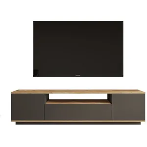 Meuble TV en bois "FR7" - 180 x 44 x 44 cm - Pin atlantiqueAnthracite pas cher