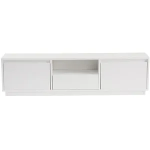 Comparateur de prix : Meuble TV en bois Vanguard - 160 x 29 x 42 cm - Blanc naturel