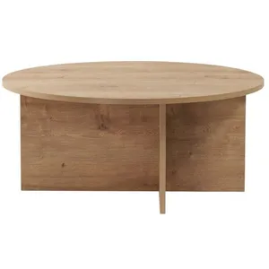 Table basse en bois Soleil - 90 x 90 x 40 cm - Chêne Saphir pas cher