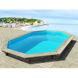 Comparateur de prix : Habitat et jardin Piscine bois " Brazilia 144 " 5.86 x 3.86 x 1.44 m