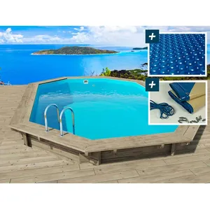 Habitat et jardin Piscine bois " Seychelles " - 4.00 x 3.00 x 1.30 m +...