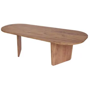 Table basse en bois Ovalis - 130 x 65 x 40 cm - Pin atlantique pas cher