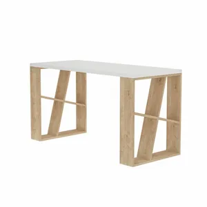 Bureau en bois Honey - 140 x 60 x 75 cm - Chêne blanc pas cher