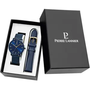 Pierre Lannier Coffret Essential Homme Acier Milanais Bleu 388C466 pas cher