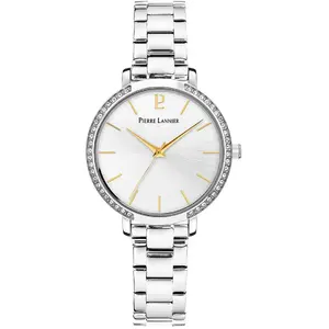 PIERRE LANNIER Montre Femme CHOUQUETTE Cadran Argenté Bracelet Acier Argenté pas cher