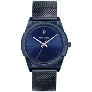 Montre Homme - LANNIE - PIERRE LANNIER - Candide - Bracelet Acier milanais Bleu - Cadran Bleu pas cher