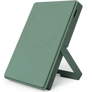 Batterie nomade CASYX 5000 mAh Qi2 MagSafe avec bequille vert pas cher