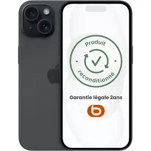 Factorefurb Apple iPhone 15 6,1" 5G Double SIM 128 Go Noir Recondition... pas cher