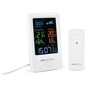 Station météo avec sonde extérieure sans fil - SCS SENTINEL - HCN0076 ... pas cher