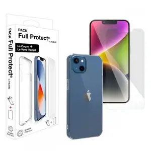 Pack Coque Moxie pour iPhone 14 Plus Transparent + Verre trempé 2.5D pas cher