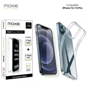 Moxie Pack coque souple + verre trempé pour iPhone 12 / 12 Pro pas cher