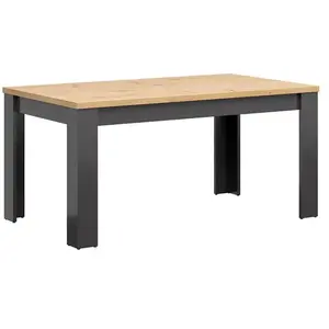 Table Petits meubles - Duck - 200 x 90 x 76cm - Gris Anthracite et Bois pas cher