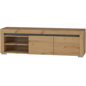 Meuble TV 2 portes Petits-meubles - Kasla - 152 x 39 x 47cm - Bois et ... pas cher