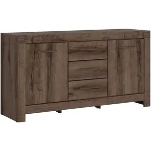 Buffet Petits meubles - Adam - 160 x 45 x 85cm - Bois foncé pas cher