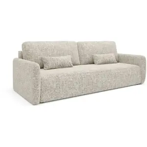 Canapé 3 places Petits-meubles - Lazare - 217 x 102 x 86cm - Gris clair pas cher