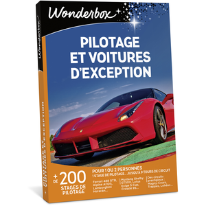 Coffret cadeau Wonderbox Pilotage et Voitures d'exception pas cher