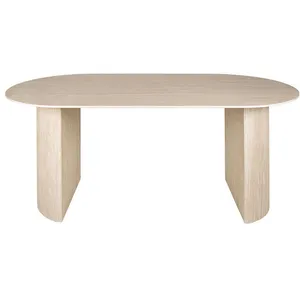 LISA DESIGN Maeva - table à manger - bois effet travertin - 6 personnes - Beige