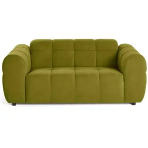 LISA DESIGN Ray - canapé droit 2 places en tissu texturé - Vert pas cher