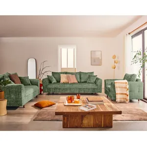 LISA DESIGN Rune - fauteuil en velours texturé - Vert sauge pas cher
