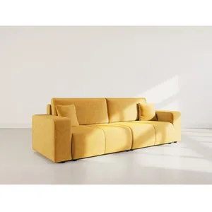 BESTMOBILIER Nicole - Canapé droit 3 places convertible avec coffre en... pas cher