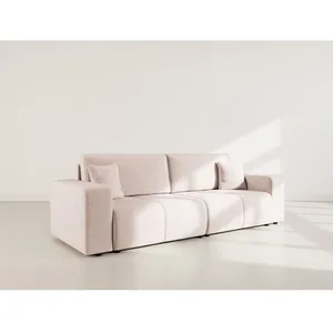 BESTMOBILIER Nicole - Canapé droit 3 places convertible avec coffre en... pas cher