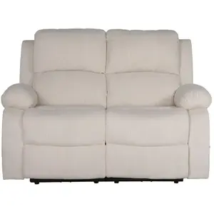 BESTMOBILIER Armand - Canapé 2 places relax électrique en velours côtelé - Beige pas cher