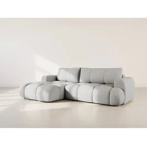 BESTMOBILIER Yulin - Canapé d'angle gauche 4 places convertible avec c... pas cher
