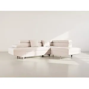 BESTMOBILIER Margaux - Canapé dangle droit 5 places convertible avec c... pas cher
