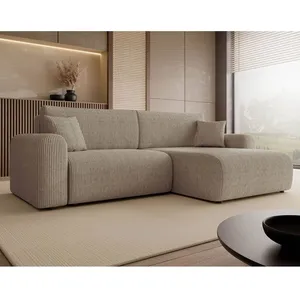 BESTMOBILIER Naomi - Canapé dangle réversible 4 places convertible ave... pas cher