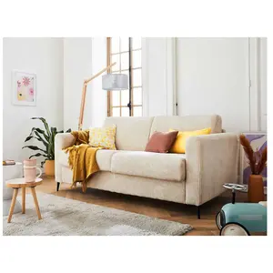 LISA DESIGN Owen - canapé 3 places convertible - couchage quotidien - matelas 12 cm - en velours côtelé pas cher