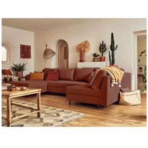 Comparateur de prix : LISA DESIGN Rune - canapé panoramique d'angle droit - 7 places - en velours côtelé