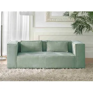 LISA DESIGN Stella - canapé fixe 2 places - en velours côtelé - style contemporain pas cher
