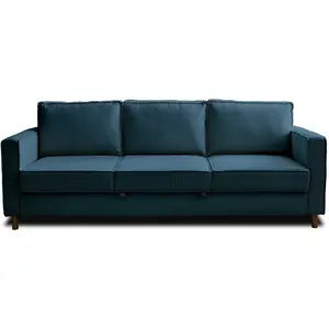 LISA DESIGN Jake - canapé 3 places - convertible - en velours côtelé - Bleu Ardoise pas cher