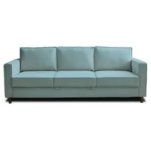 LISA DESIGN Jake - canapé 3 places - convertible - avec coffre - en velours côtelé - Bleu pas cher