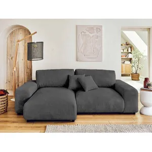 LISA DESIGN Garance - canapé d'angle réversible - 4 places - en velours côtelé pas cher