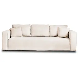 BESTMOBILIER Topaze - canapé 3 places - convertible avec coffre - en velours côtelé pas cher