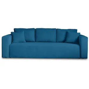 BESTMOBILIER Topaze - canapé 3 places - convertible avec coffre - en velours côtelé pas cher