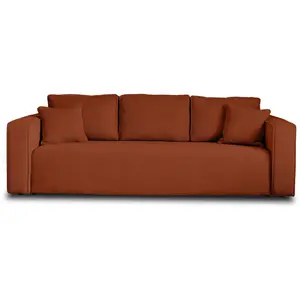 BESTMOBILIER Topaze - canapé 3 places - convertible avec coffre - en velours côtelé pas cher