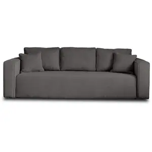 BESTMOBILIER Topaze - canapé 3 places - convertible avec coffre - en velours côtelé pas cher