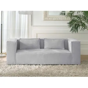 LISA DESIGN Stella - canapé fixe 2 places - en velours côtelé - style contemporain pas cher