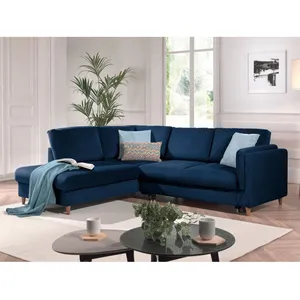 LISA DESIGN Brooke - canapé d'angle gauche - convertible - 5 places - en velours pas cher