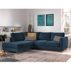 Comparateur de prix : LISA DESIGN Jake - canapé d'angle gauche - convertible - 5 places - en velours côtelé