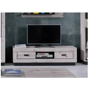 BESTMOBILIER Otis - meuble TV - bois gris - 170 cm - style contemporain Couleur - Bois pas cher