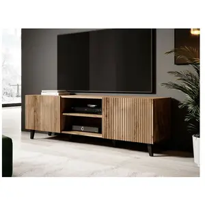 BESTMOBILIER Come - meuble TV - bois - 150 cm - style contemporain - Bois pas cher