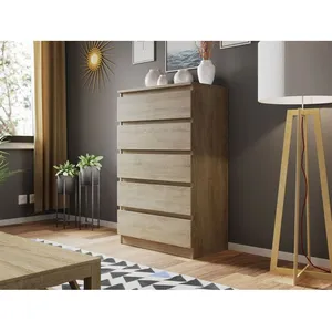 BESTMOBILIER Commode Celia - Bois - Style contemporain - 5 tiroirsVendu parcdiscount