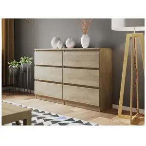 Commode 6 tiroirs - BESTMOBILIER - Celia - Bois - Style contemporainVendu parcdiscount