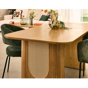 LISA DESIGN Milazzo - table à manger - bois - plaqué chêne - 180 cm - Bois