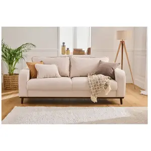 LISA DESIGN Albane - canapé 3 places - en velours côtelé - Beige pas cher