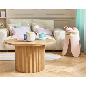 LISA DESIGN Oliva - table basse ronde - bois - 80 cm - Bois pas cher